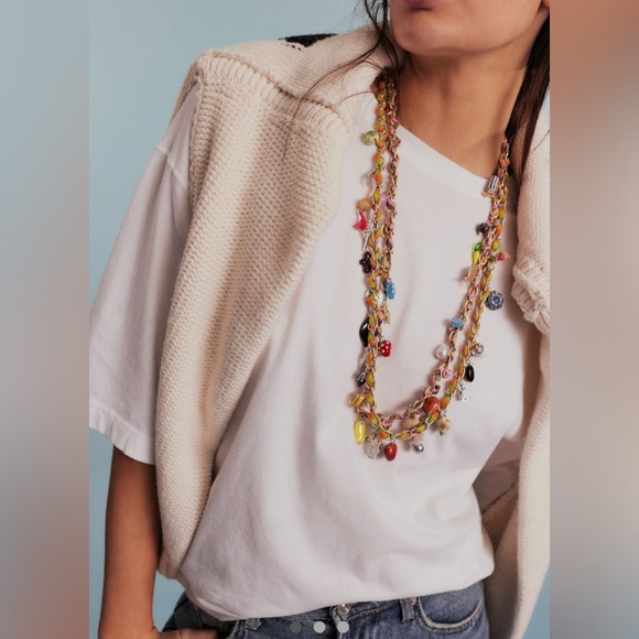 Free People Harper Strand Convertible Charm Necklace - Picture 1 of 4